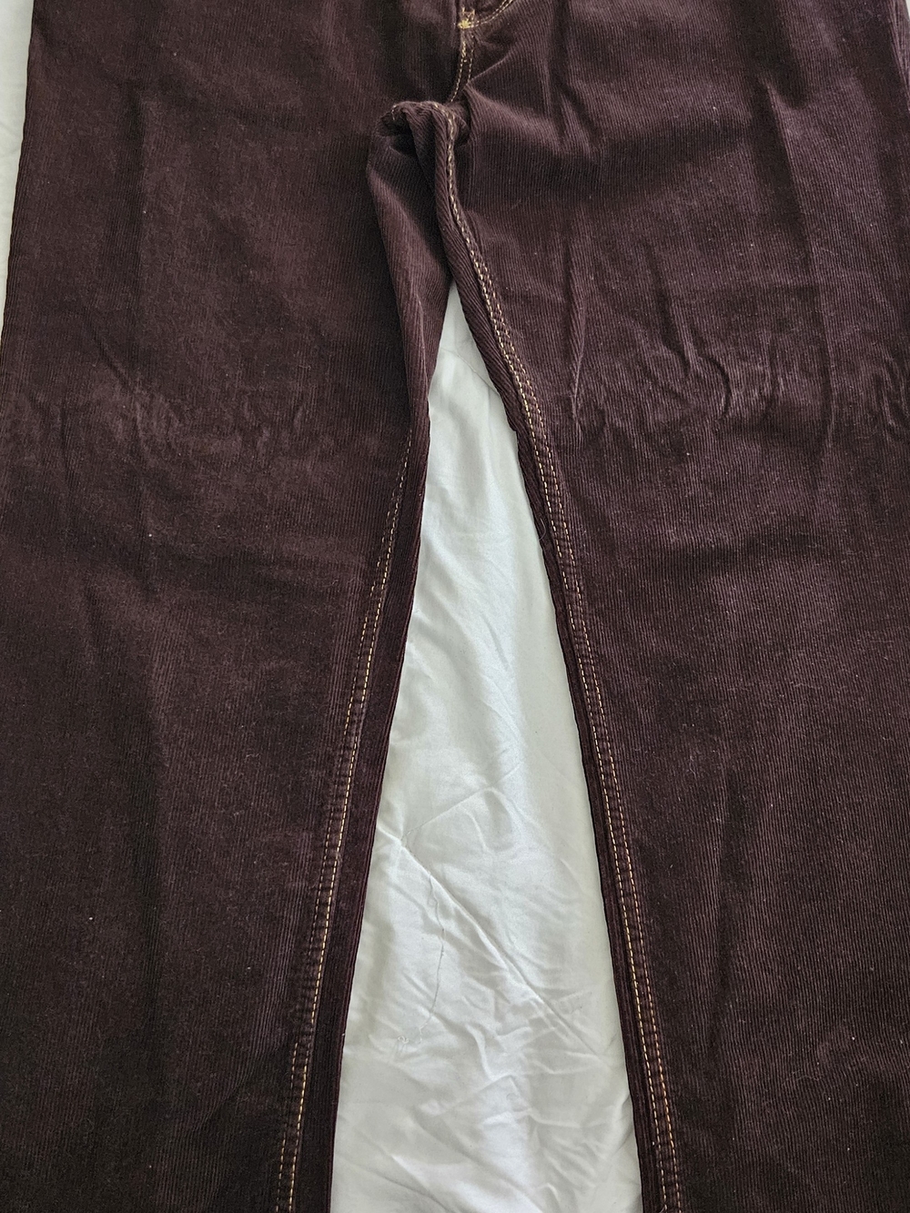 Tommy Hilfiger Deep Burgundy-brown Corduroy Pocket Pants with Contrast Stitching - Picture 4 of 8